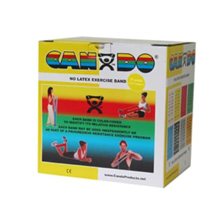 Cando International Latex Free Exercise Band, 25 yards Roll - Yellow, X Light CanDo-10-5631